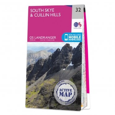 Ordnance Survey Landranger Active map 32 - South Skye & Cuillin Hills (Waterproof)