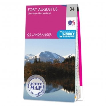 Ordnance Survey Landranger Active map 34 - Fort Augustus (Waterproof)
