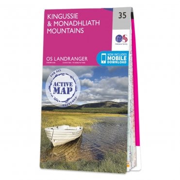 Ordnance Survey Landranger Active map 35 - Kingussie & Monadhliath Mountains (Waterproof)