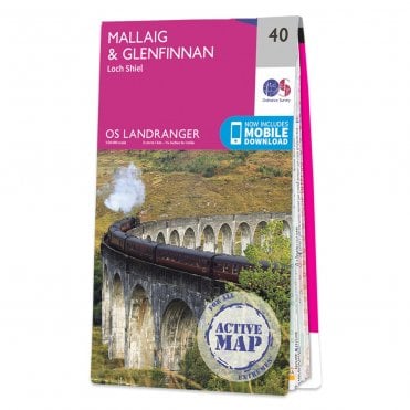 Ordnance Survey Landranger Active map 40 - Mallaig & Glenfinnan (Waterproof)