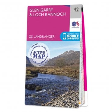 Ordnance Survey Landranger Active map 42 - Glen Garry & Loch Rannoch (Waterproof)