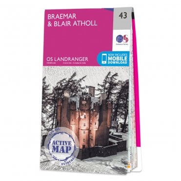 Ordnance Survey Landranger Active map 43 - Braemar & Blair Atholl (Waterproof)