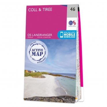 Ordnance Survey Landranger Active map 46 - Coll & Tiree (Waterproof)