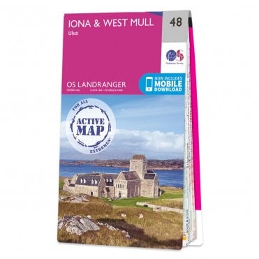 Ordnance Survey Landranger Active map 48 - Iona & West Mull (Waterproof)