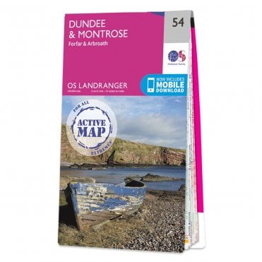 Ordnance Survey Landranger Active map 54 - Dundee & Montrose (Waterproof)