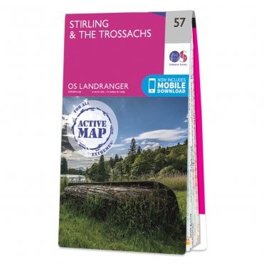 Ordnance Survey Landranger Active map 57 - Stirling & The Trossachs (Waterproof)