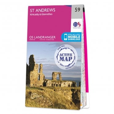 Ordnance Survey Landranger Active map 59 - St Andrews (Waterproof)