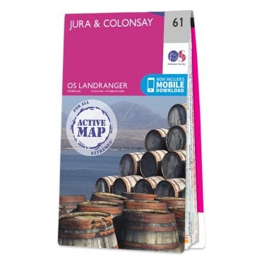 Ordnance Survey Landranger Active map 61 - Jura & Colonsay (Waterproof)