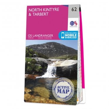 Ordnance Survey Landranger Active map 62 - North Kintyre & Tarbert (Waterproof)