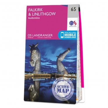 Ordnance Survey Landranger Active map 65 - Falkirk & Linlithgow (Waterproof)