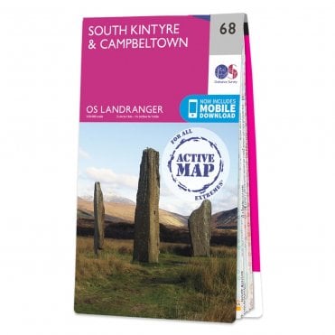 Ordnance Survey Landranger Active map 68 - South Kintyre & Campbeltown (Waterproof)