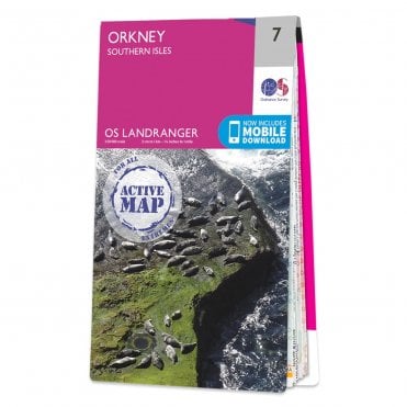 Ordnance Survey Landranger Active map 7 - Orkney (Waterproof)
