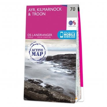 Ordnance Survey Landranger Active map 70 - Ayr, Kilmarnock & Troon (Waterproof)