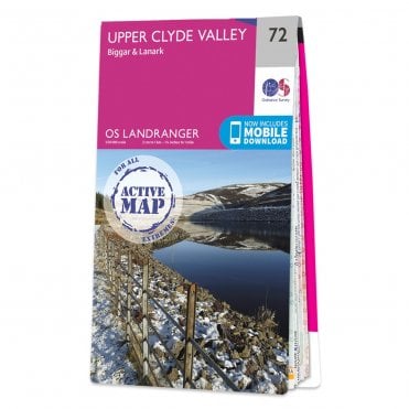 Ordnance Survey Landranger Active map 72 - Upper Clyde Valley (Waterproof)