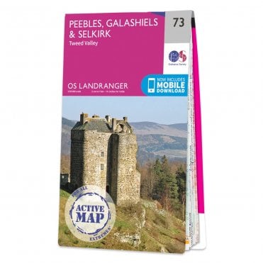Ordnance Survey Landranger Active map 73 - Peebles, Galashiels & Selkirk (Waterproof)