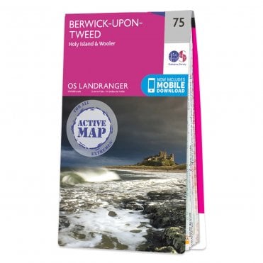 Ordnance Survey Landranger Active map 75 - Berwick-upon-Tweed (Waterproof)