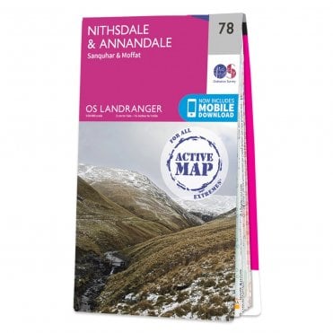 Ordnance Survey Landranger Active map 78 - Nithsdale & Annandale (Waterproof)