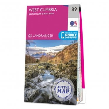 Ordnance Survey Landranger Active map 89 - West Cumbria (Waterproof)