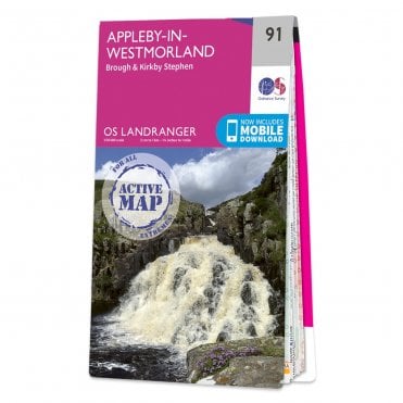 Ordnance Survey Landranger Active map 91 - Appleby-in-Westmorland (Waterproof)