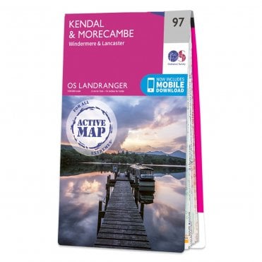 Ordnance Survey Landranger Active map 97 - Kendal & Morecambe (Waterproof)