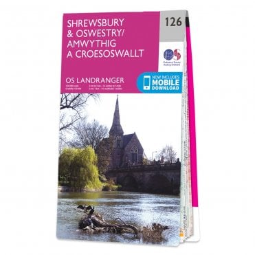 Ordnance Survey Landranger map 126 - Shrewsbury & Oswestry