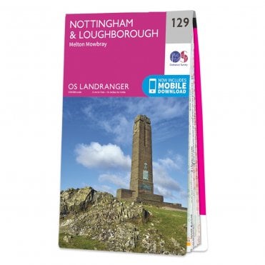 Ordnance Survey Landranger map 129 - Nottingham & Loughborough