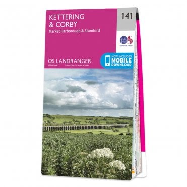 Ordnance Survey Landranger map 141 - Kettering & Corby