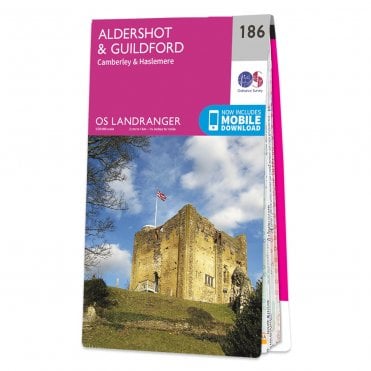 Ordnance Survey Landranger map 186 - Aldershot & Guildford