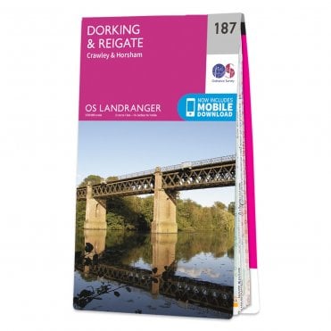 Ordnance Survey Landranger map 187 - Dorking & Reigate