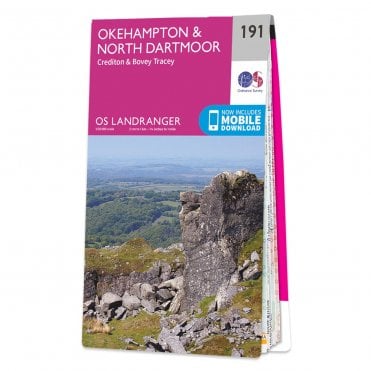 Ordnance Survey Landranger map 191 - Okehampton & North Dartmoor