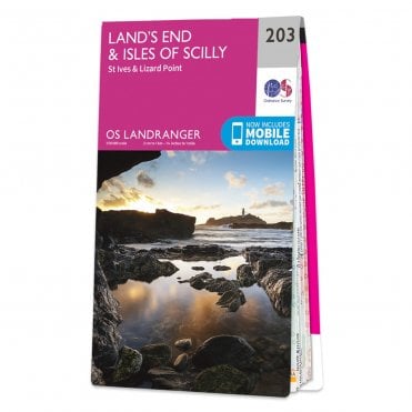 Ordnance Survey Landranger map 203 - Land's End & Isles of Scilly