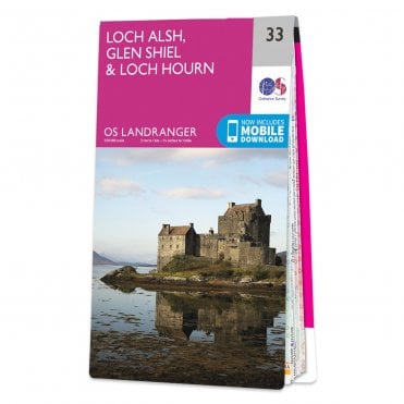 Ordnance Survey Landranger map 33 - Loch Alsh, Glen Shiel & Loch Hourn