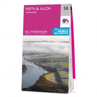 Ordnance Survey Landranger map 58 - Perth & Alloa
