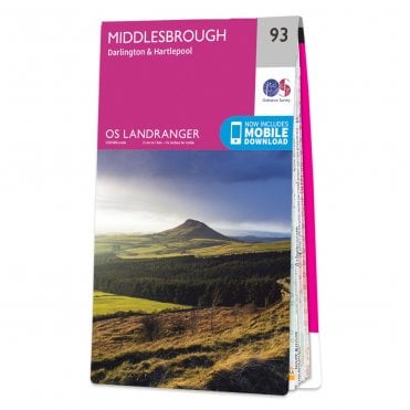 Ordnance Survey Landranger map 93 - Middlesbrough