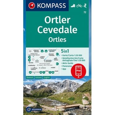 Ortler / Ortles, Cevedale | Kompass hiking map 72