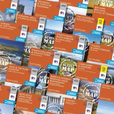 OS Explorer Welsh Coast Northern Area (incl. Anglesey) map set - Active (Weatherproof) version