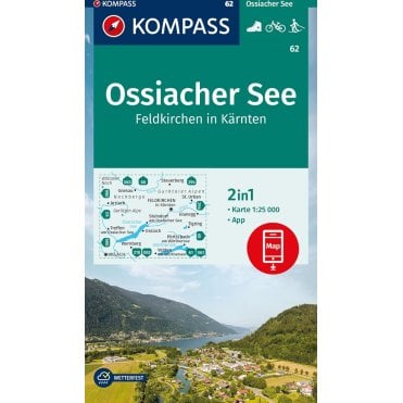 Ossiach, Feldkirchen in Carinthia | Kompass hiking map 62