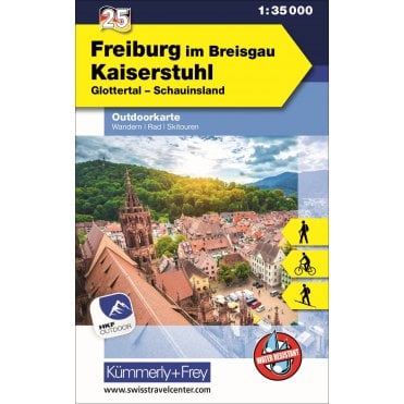 Outdoor map of Germany 25: Black Forest: Freiburg i.Br. - Kaiserstuhl