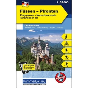 Outdoor map of Germany 2: Füssen - Pfronten