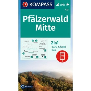 Palatinate Forest (Central) | Kompass hiking map 472