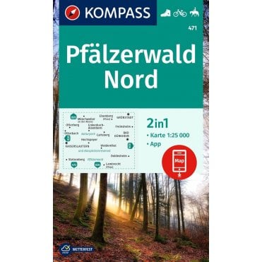 Palatinate Forest (North) | Kompass hiking map 471