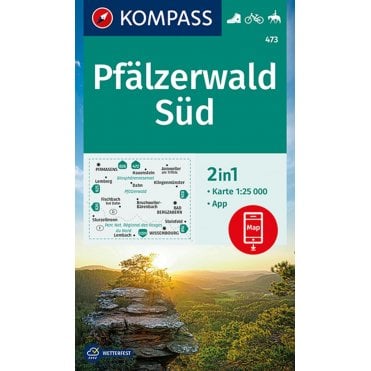 Palatinate Forest (South) | Kompass hiking map 473