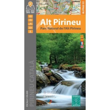 Parc Natural De l'Alt Pirineu. 2 Hiking map set with fold out route card