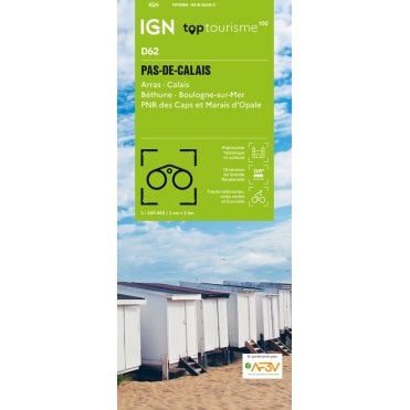 Pas-de-Calais Arras Calais Béthune Boulogne-sur-Mer - IGN TOP100 map D62