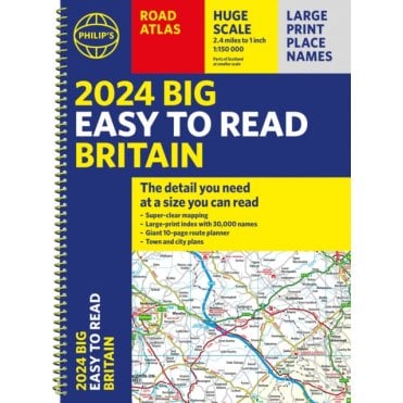 Philip's Big Easy to Read Britain Road Atlas (A3 Spiral boun