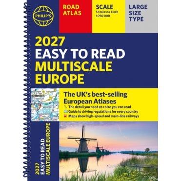 Philip's Multiscale Road Atlas Europe : (A4 Spiral binding)