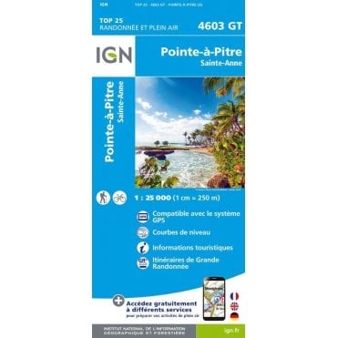Pointe-à-Pitre / Ste-Anne (Guadeloupe) - IGN map 4603 GT