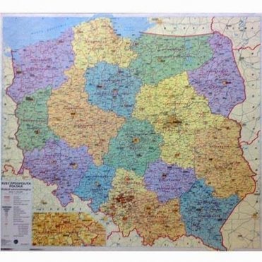 Poland Administrative Laminated Wall Map