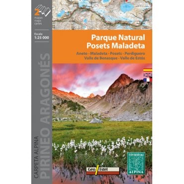 Posets Maladeta Parc Naturel - Aneto/Maladeta/Posets/Perdiguero. Two map set