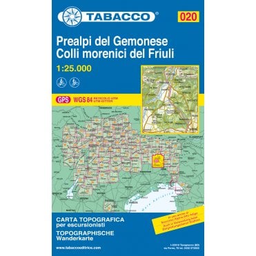 Prealpi Carniche / Giulie del Gemonese | Tabacco, map 020